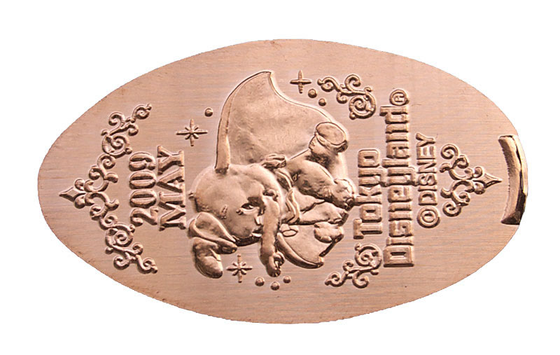 Dumbo May 2009 Tokyo Disneyland pressed penny or medal.