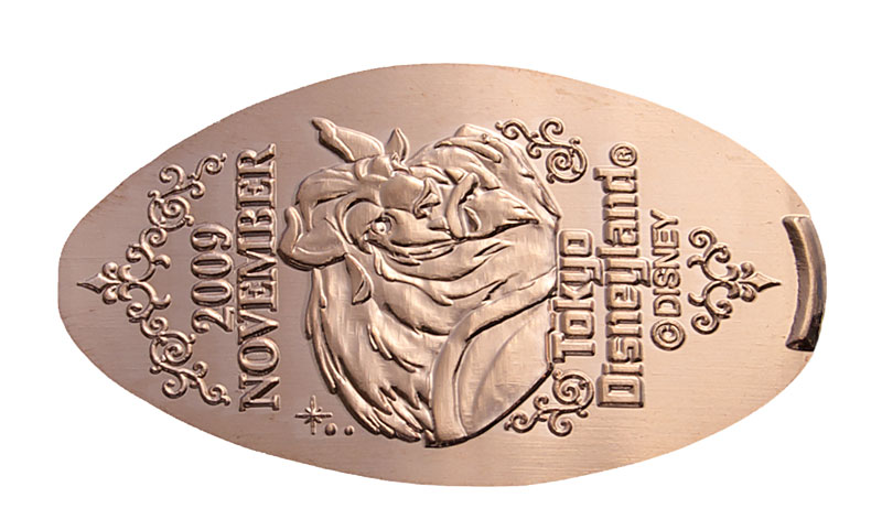 Tokyo DisneyLand Beast  November 2009 Coin of the Month