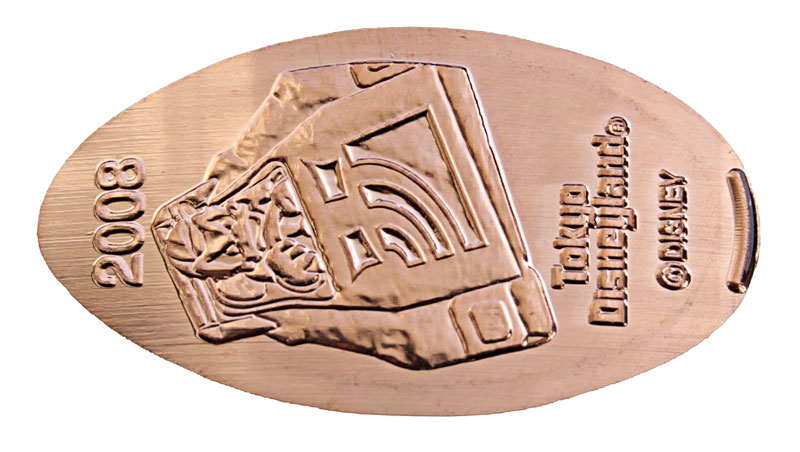 Disneyland pressed penny or medal released Jan. 1, 2008