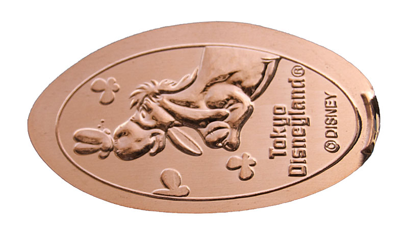Eeyore Tokyo Disneyland pressed penny or medal released April, 2009