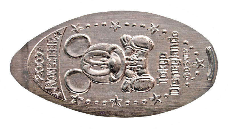 Tokyo Disneyland pressed penny medal Christmas 2007
