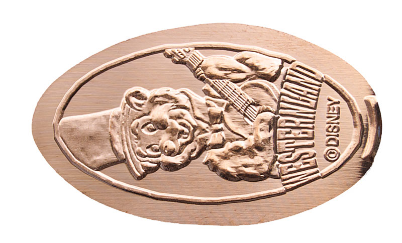 Country Bear WesternLand pressed penny from Tokyo Disneyland Resort, Japan.