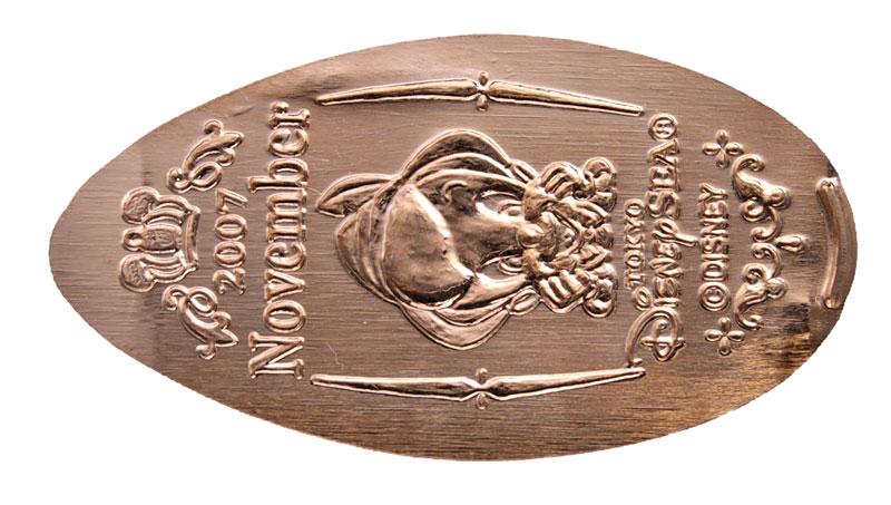 Tokyo Disneyland pressed penny medal Christmas 2007