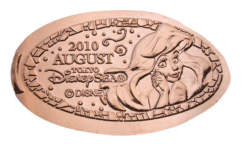 Tokyo DisneySea pressed penny August pressed penny of the month, released August 1, 2010