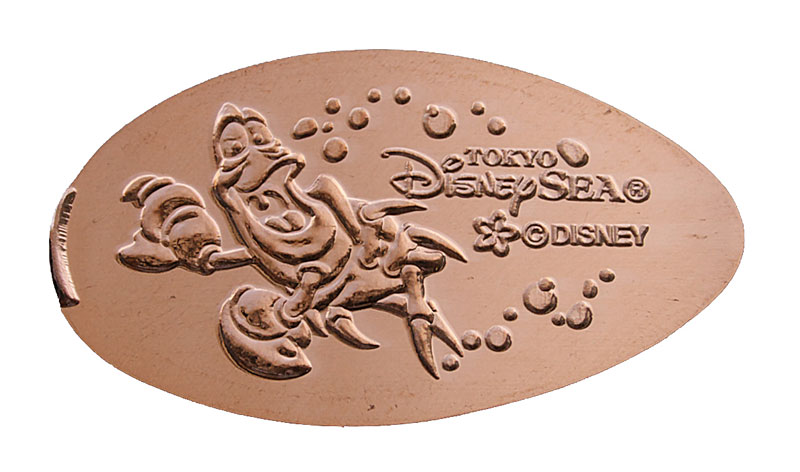 Sabastian Tokyo Disneyland pressed penny or medal released April, 2009