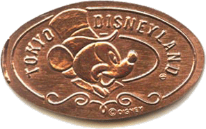 Tokyo Disneyland "Pressed Penny", one of the first! Click to open the Tokyo Disneyland Pressed Penny Guides Index