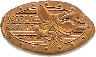 One of the first Tokyo Disneyland pressed souvenirs.
