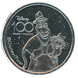#41, Disneyland Resort's Disney 100 Years of Wonder Souvenir Medallion featuring Soul's Joe Gardner.