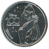 #45, Disneyland Resort's Disney 100 Years of Wonder Souvenir Medallion featuring Mulan.