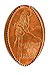  Disneyland Paris elongated  pressed penny coin image.