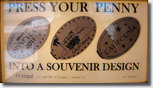 Disneyland 2011 penny press marquee or penny press sign