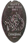 DL0191 RETIRED Happy New Year Mickey Mouse pressed nickel image.