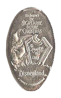 Oogie Boogie Nightmare Before Christmas pressed elongated quarter. Click for larger image.