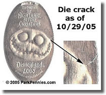 Cracked Jack Nightmare Before Christmas pressed quarter