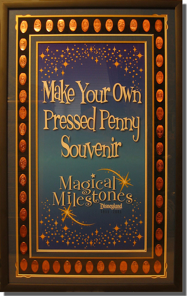 Cast Member Framed Penny Press Sign and Pressed Penny Collection