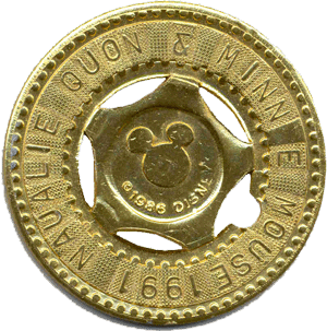 Metal typer token or sovenir from Disneyland