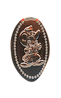 DL0803 Vending Style Penny Press Machine Classic Sheriff Mickey Mouse vertical pressed penny. 