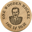 Walt Disney Wooden Nickel 1967 obverse