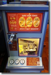 The Space Mountain 35th Anniversary Pressed Token Machine