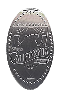 CM0009 Retired SNEAK PREVIEW DISNEY’S CALIFORNIA ADVENTURE Bare Bear elongated coin image.