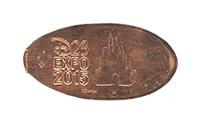 CM0051 Castle silhoulette D23 EXPO Pressed Penny Coin