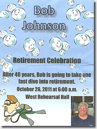 Bob Johnson Disneyland Retirement Flyer