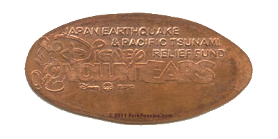 CM0036r-38r Retired Japan Earthquake & Pacific Tsunami Relief Fund Mickey Mouse VoluntEARS stampback