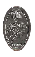 Scary Teddy Nightmare Before Christmas pressed elongated quarter. Click for larger image.