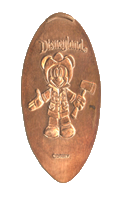 CM0036 Retired Fireman Mickey Mouse Japan Earthquake & Pacific Tsunami Relief Fund VoluntEARS pressed penny.