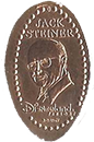 M0018 Vertical pressed penny image obverse. JACK STEINER portrait, DISNEYLAND ® RESORT