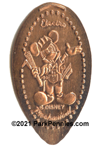 CM0040 Cast Member Electro Mickey pressed penny with © and DISNEY.