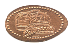 CA0073 Retired DISNEYS CALIFORNIA ADVENTURE Locomotive pressed penny.