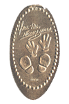 CA0081 Retired YOUR PAL, MICKEY MOUSE hand and foot prints pressed dime.