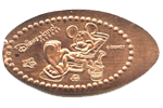 CA0107 Retired Mickey Mouse in beach chair Disney California Adventure 10th Anniversary pressed penny.