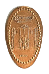 CA0129 Retired Mickey Mouse Hollywood Tower of Terror stretched penny.