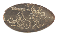 CA0140 Retired Rutt and Tuke, the two moose sporting large antlers pressed quarter.