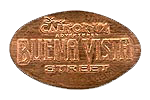 CA0171-173r Buena Vista Street  Reverse BUENA VISTA STREET DISNEY CALIFORNIA ADVENTURE pressed penny stampback.