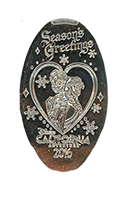 CA0221 SEASON'S GREETINGS Anna and Elsa 2016 pressed nickel. 