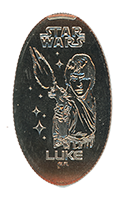 CA0223 Luke from the Star Wars movie pressed quarter. 