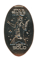 CA0224 Han Solo from the movie Star Wars pressed quarter.