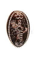 CA0291 Vending Style Penny Press Machine Disney 100 Years of Wonder Marvel Superhero Ironman vertical elongated coin image. 