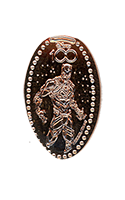CA0293 Vending Style Penny Press Machine Disney 100 Years of Wonder Superhero Black Panther vertical elongated coin image. 