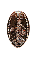 CA0294 Vending Style Penny Press Machine Disney 100 Years of Wonder Shuri, Princess of Wakanda vertical elongated coin image.  