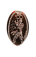 CA0295 Vending Style Penny Press Machine Disney 100 Years of Wonder Star Lord, Peter Quill vertical elongated coin image. 