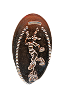 CA0324 Vending Style Penny Press Machine Goofy Out for a Run, 70th Anniversary Logo, vertical Disneyland Resort 70th Anniversary pressed penny image. Located in the Trolley Treats Shop in Disney California Adventure, Disneyland Resort, USA. First reported onstage by May 21, 2025. 