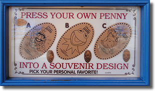 DCA penny press machine marquee or sign CA0056-58