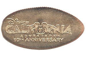DCA 10th Anniversary pressed dime reverse