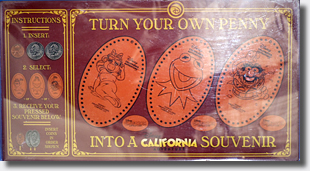 Muppets CA0126-128 pressed penny machine sign