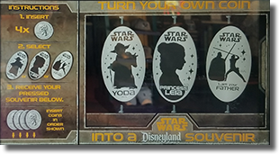 CA0232, CA0233, and CA0234 Star Wars Silhouettes pressed quarter machine marquee 