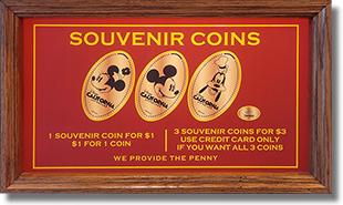 Marquee Kingswell Camera Shop, DCA Classic Theme Pressed Coin Machine Minnie, Mickey and Goofy Guide Numbers CA0299-301 1-12-2024